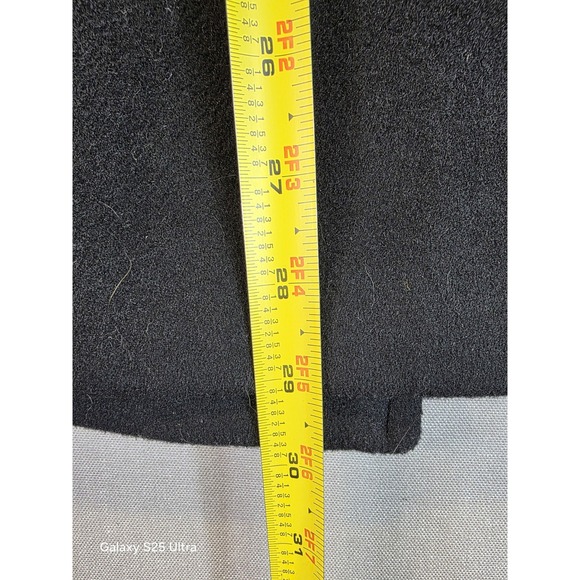Calvin Klein Womens‎ 10 Luxury Wool Cashmere Silk Blend Pea Coat Black - Picture 3 of 7